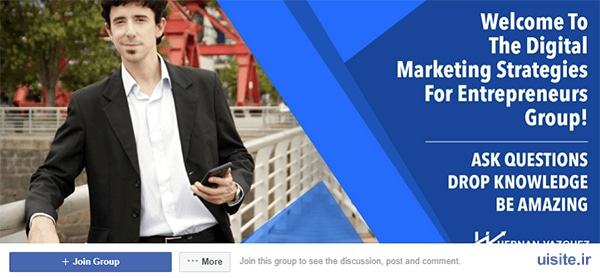 گروه استراتژی‌های بازاریابی دیجیتال برای کارآفرینان - گروه بازاریابی فیس بوک